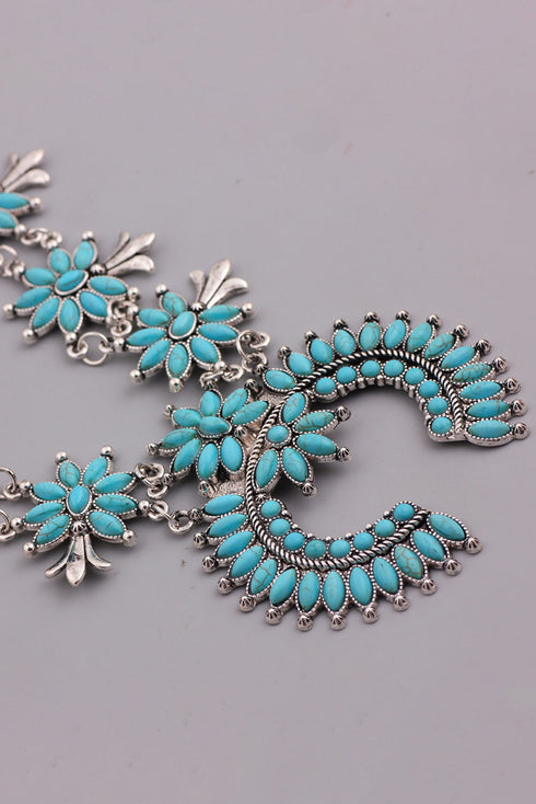 Southwestern Style Layered Alloy Pendant Necklace