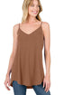 Spaghetti Strap V-Neck Flowy Tunic Tank Top