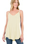 Spaghetti Strap V-Neck Flowy Tunic Tank Top