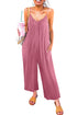 Spaghetti Straps Wide Leg Pocketed Jumpsuits