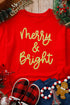 Sparkle Script Graphic Fleece Pullover Sweatshirt