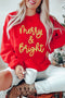 Sparkle Script Graphic Fleece Pullover Sweatshirt