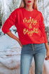 Sparkle Script Graphic Fleece Pullover Sweatshirt