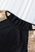 Sparkle Shoulder Detail Stretch Fabric Long Sleeve Top