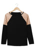 Sparkle Shoulder Detail Stretch Fabric Long Sleeve Top