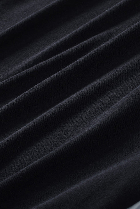 Sparkle Shoulder Detail Stretch Fabric Long Sleeve Top