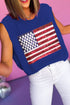 Sparkling American Flag Knitted Vest