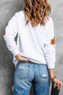 Sparkling Autumn Foliage And Gourd Applique Sweatshirt