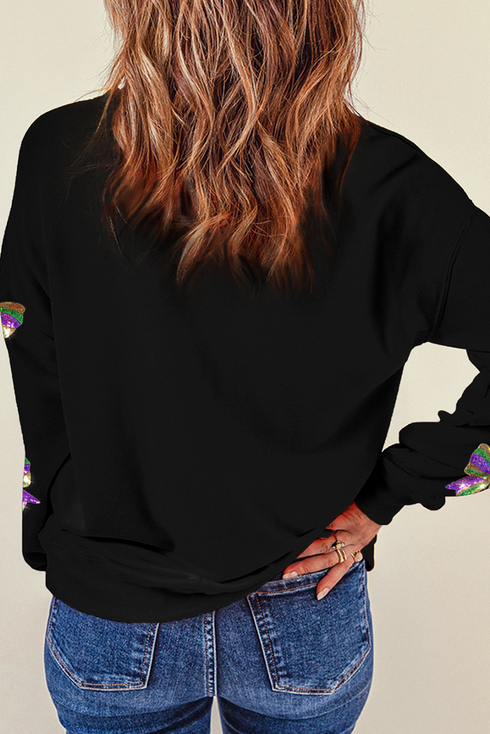 Sparkling Bow Graphic Relaxed Fit Crewneck Sweatshirt
