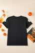 Sparkling Glitter Ghost Graphic Short Sleeve Jersey Tee