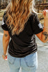 Sparkling Glitter Ghost Graphic Short Sleeve Jersey Tee