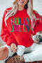 Sparkling Graphic Text Relaxed Fit Pullover Sweatshirt