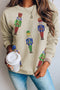 Sparkling Nutcracker Soldier Graphic Cozy Pullover Sweatshirt