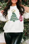 Sparkling Ribbon Tree Graphic Relaxed Fit Holiday Sweatshirt