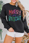 Sparkling Script Graphic Long Sleeve Crewneck Pullover Sweatshirt