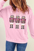 Sparkling Sequin Nutcracker Graphic Crew Neck Sweatshirt