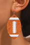 Sparkling Sequin Rugby Ball Statement Drop Earrings