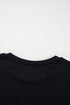 Sparkling Sequin Stripe Patchwork Crew Neck T Shirt