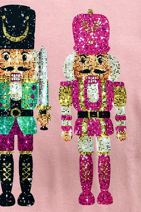 Sparkly Nutcracker Trio Crew Neck Pullover Sweatshirt