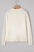 Sparkly Sequin Bow Graphic Pullover Knit Sweater