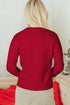 Sparkly Sequin Bow Graphic Pullover Knit Sweater