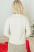 Sparkly Sequin Bow Graphic Pullover Knit Sweater