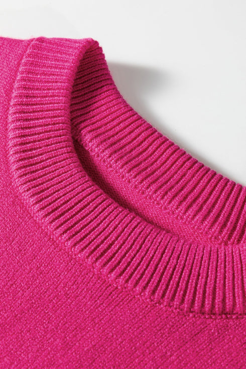 Sparkly Sequin Bow Graphic Pullover Knit Sweater