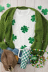 Sparkly Shamrock Graphic Crew Neck T-Shirt