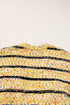 Speckled Stripe Open Front Knit Cardigan