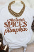 Spices Your Pumpkin Text Print Jersey Graphic Tee