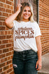 Spices Your Pumpkin Text Print Jersey Graphic Tee