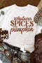 Spices Your Pumpkin Text Print Jersey Graphic Tee