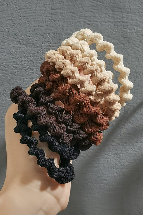 Spiral Coil High Elastic Rubber Hair Tie Set