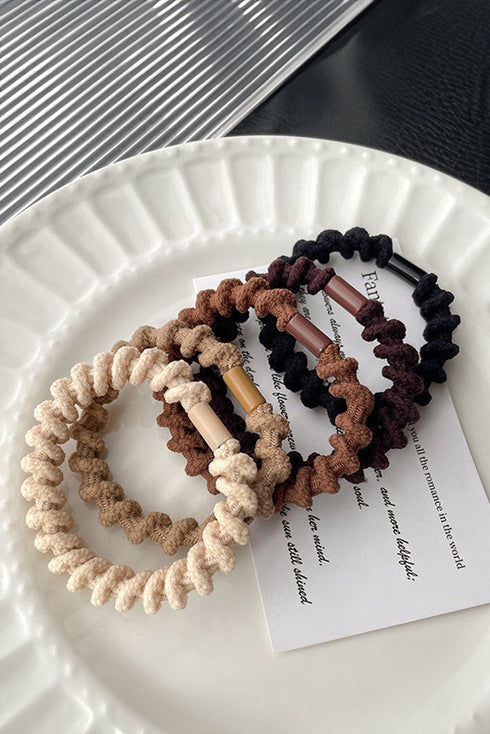 Spiral Coil High Elastic Rubber Hair Tie Set