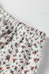 Spiral Ribbed Floral Print Long Sleeve Henley Short Set