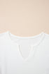 Spiral Ribbed Raw Seam Patchwork Pullover Long Sleeve Top