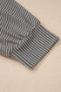 Spiral Ribbed Raw Seam Patchwork Pullover Long Sleeve Top