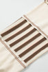 Spliced Pattern Button Front Waffle Knit Top