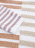 Spliced Stripe Textured Knit Crew Neck Sweater