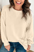 Splicing Round Neck Pullover Sweatshirt