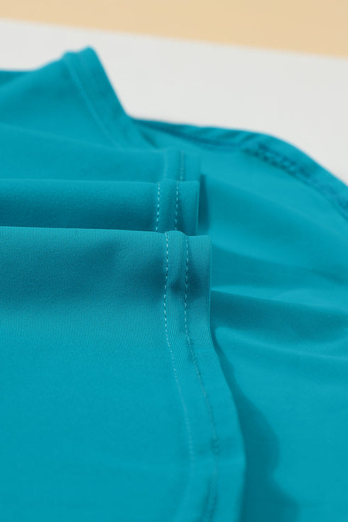 Splicing Scoop Neck Tankini Swimsuit