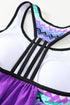 Splicing Scoop Neck Tankini Swimsuit