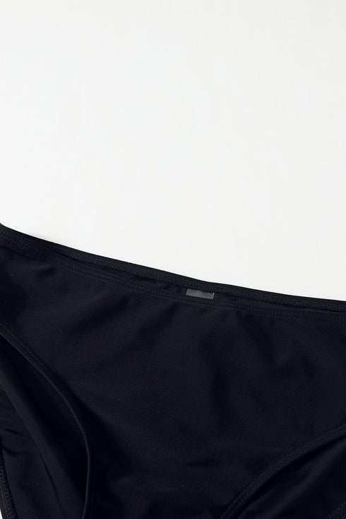 Splicing Scoop Neck Tankini Swimsuit