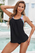 Splicing Scoop Neck Tankini Swimsuit