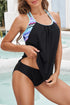 Splicing Scoop Neck Tankini Swimsuit