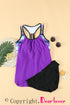 Splicing Scoop Neck Tankini Swimsuit