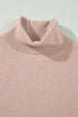 Split Hem High Neck Sleeveless Shift Sweater Vest