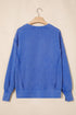 Split Hem Loose Silhouette Washed Tunic Sweatshirt