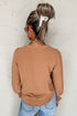 Split Neck Smocked Cuff Ruffle Sleeve Blouse