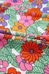 Split Neck Tie Detail Puff Sleeve Floral Blouse